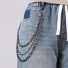 European & American Hip Hop Multi-Layer Gun Black Metal Waist & Pant Chain