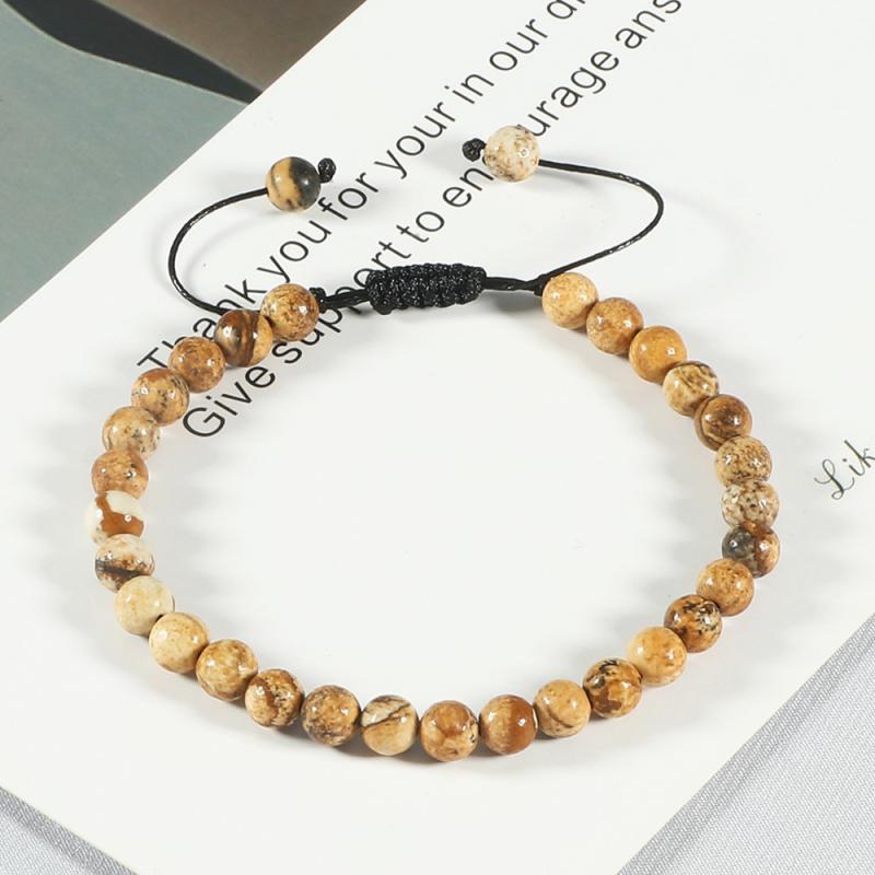 Multiple Style 6Mm Natural Tiger Eyes Lava Rock Protection Handmade Bracelet Men'S Gift