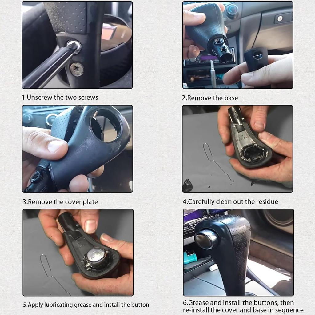 Car Shifter Shift Button Knob for Accord 2 4 Door EX 54141-SDA-A81 54132-SDA-A81 Gear Lever Knob Side Plate Repair Kit