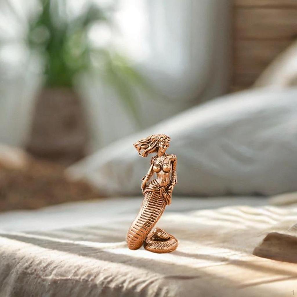 Medusa Snake Statue Housewarming Gift for Living Room Garden Home Decoration 5.9x2.2cm
