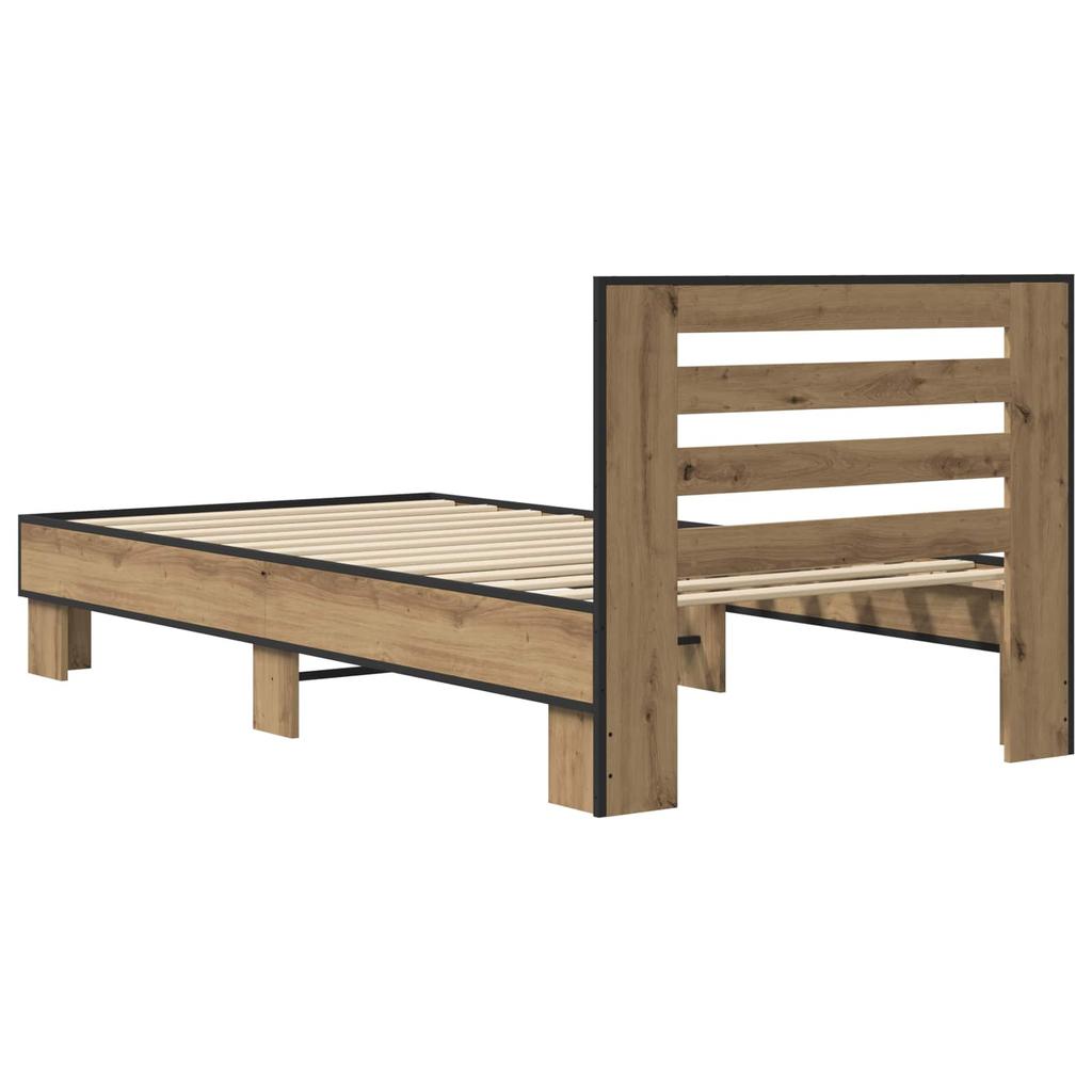 Bed Frame with Headboard Artisan Oak Finish 80 x 200 cm