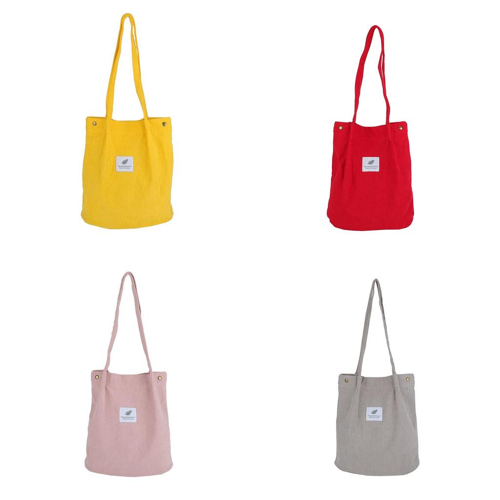 Borsa Tote da Donna Grande Capacità in Velluto a Coste Borsa a Mano per Viaggi Casual e Uso Quotidiano