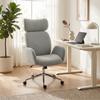 Office Chair with Adjustable Headrest, Ergonomic Desk Chair, Tilt Function, Height-Adjustable, Dark Grey