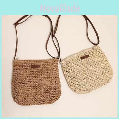 Trendy Medium-sized Straw Woven Bag For Everyday Stylish Outfits Urban Minimalist Style