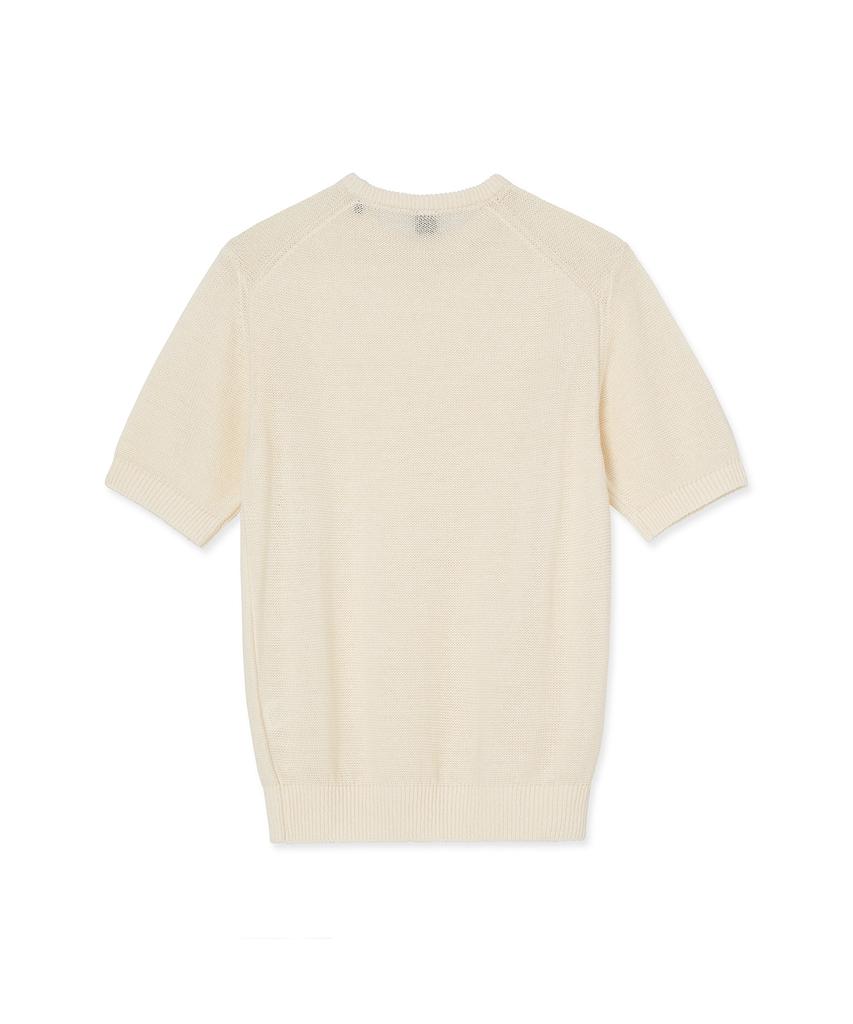 IOLO Cool Linen Half Crewneck_Ivory