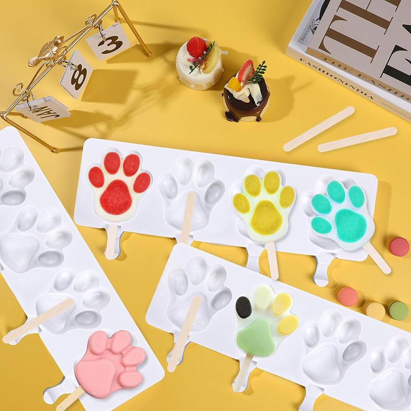 Stampo in Silicone per Gelato Fai da Te a Forma di Zampa di Cane Stampo per Fare Cubetti di Ghiaccio Antiaderente Mousse Francese Estivo Ghiacciolo Stampo Gadget da Cucina