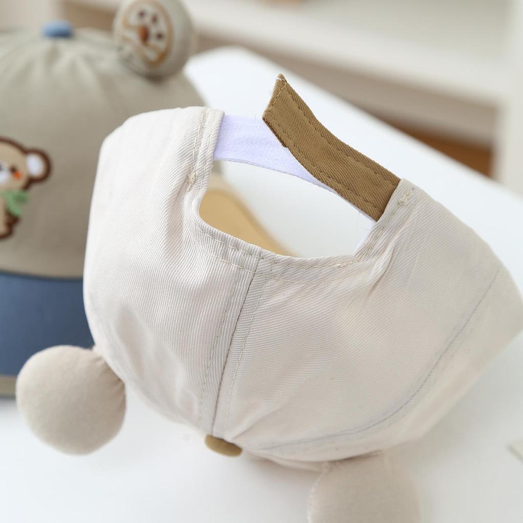 Korean Style Bear Duckbill Hat for Toddlers (1-3 Years) - Unisex Baby Sun Protection Baseball Cap, Spring/Summer 2026