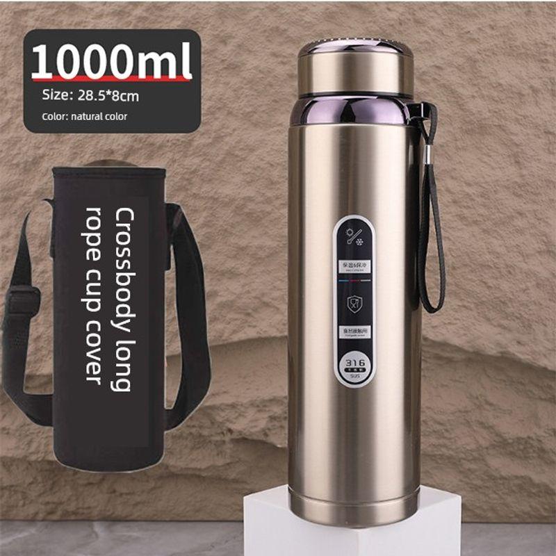 316 Steel Large-Capacity Thermos Cup for Men and Women with Filter Tea Cup Adult Business Portable Large Cup Gift Cup 600