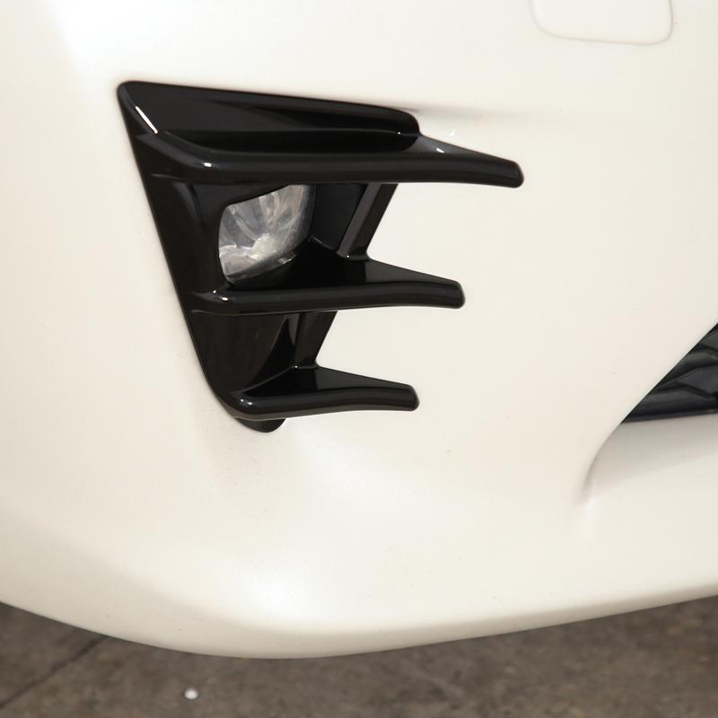 Für Toyota 86 GT86 2016-2020 Autoaufkleber Frontstoßstange Seitenbelüftung Spoiler Canard Abdeckungen Karbonfaser-Look Glänzendes Schwarz Zubehör