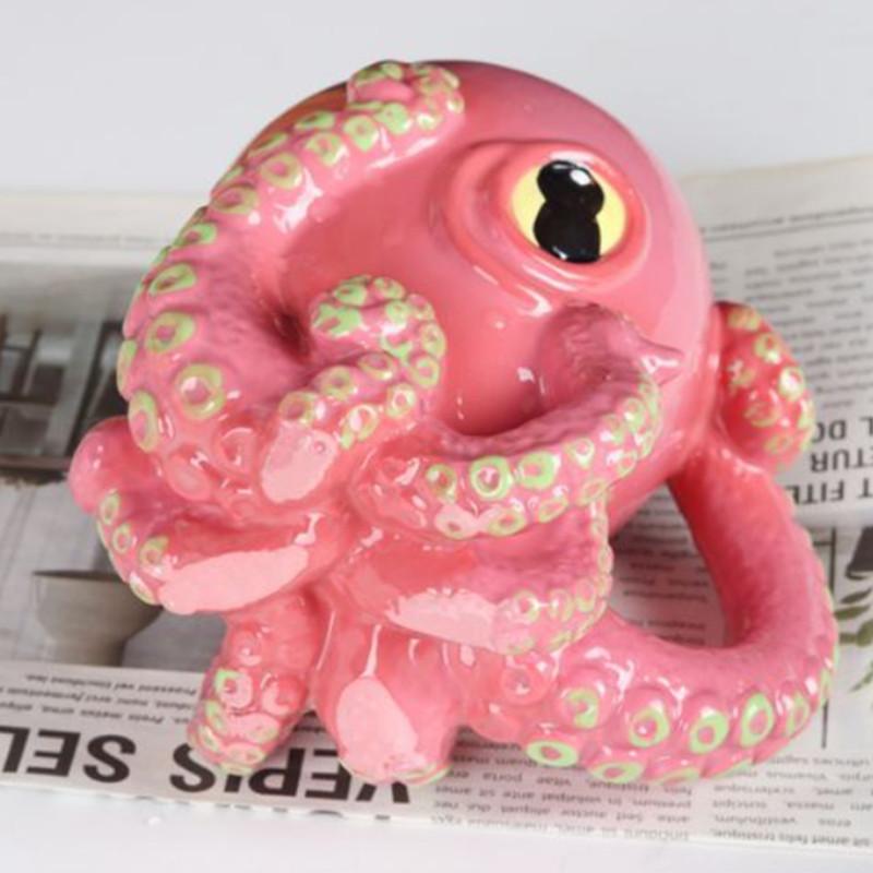 Lustige rosa Krake Keramik-Kaffeetasse mit Tentakelgriff Handgefertigte Neuheit 3D Porzellan-Kaffeetassen Personalisierte Geschenke 450ml