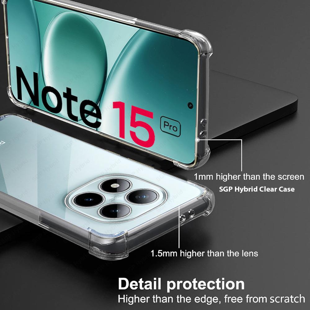 For Redmi Note 15 Pro Note15 Pro+ 5G Case Clear Silicon Back Cover Xiaomi Redmy Note15Pro Plus Shockproof Funda Soft Shell Coque