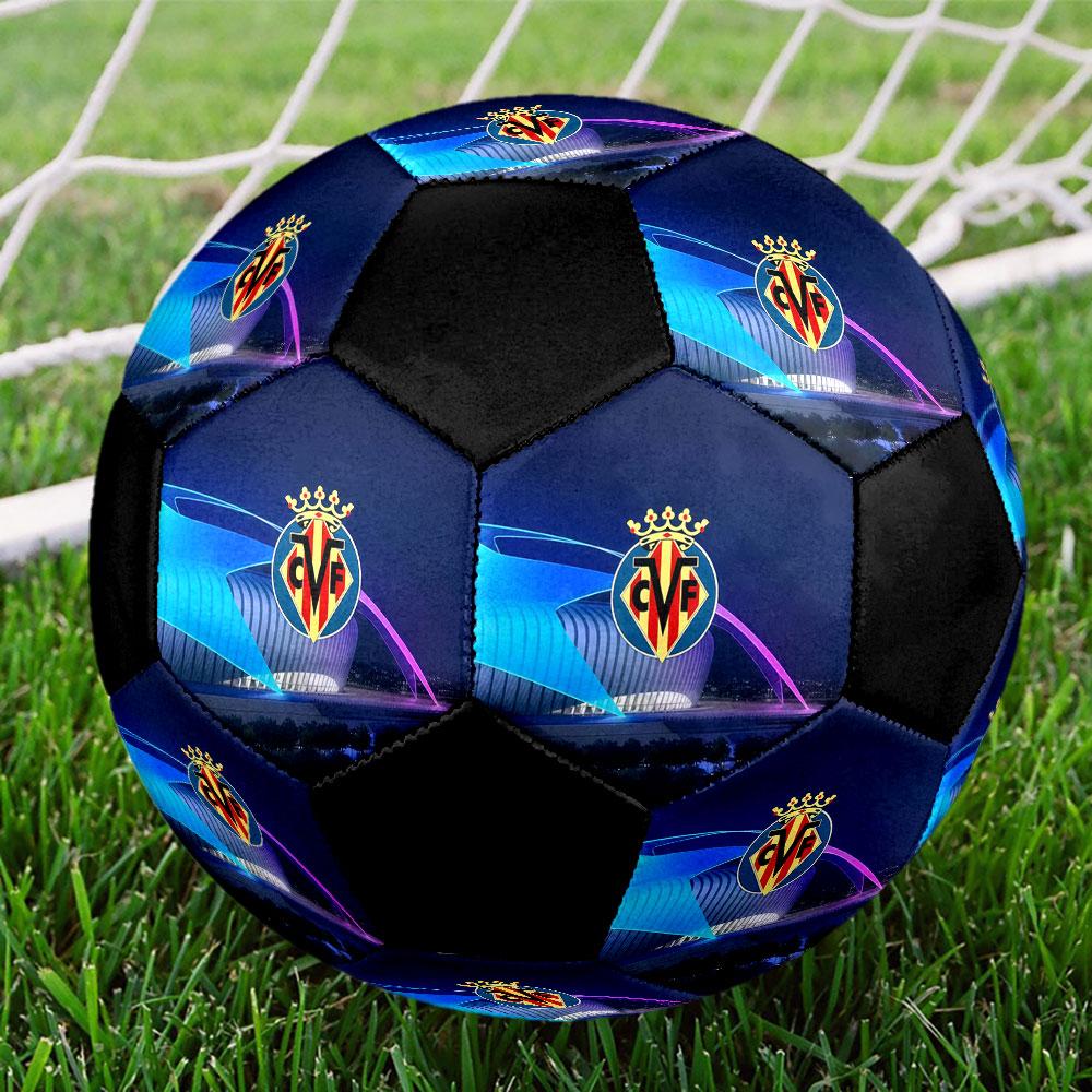 1PC Villarreal football size 5 soccer ball PrahaIndoor Soccer Ball Colorful All Ages Machine Stitched PVC Competition Ready Durable High-Bounce
