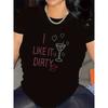 Women's Graphic Print Tee Casual Short Sleeve Crew Neck Everyday Wear Top