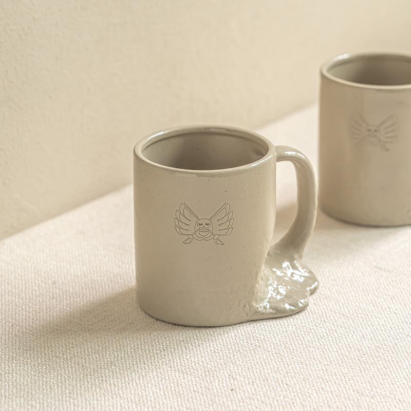 Creative Retro Ceramic Special-Shaped Cup Office Personalized Mug Home Drinking Cup Breakfast Cup Coffee Cup