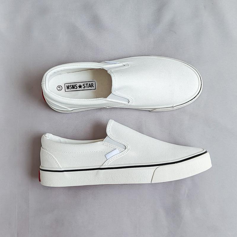 Low-top men's canvas shoes men's shoes breathable one-pedal casual board shoes men's large-size shoes labor insurance shoes