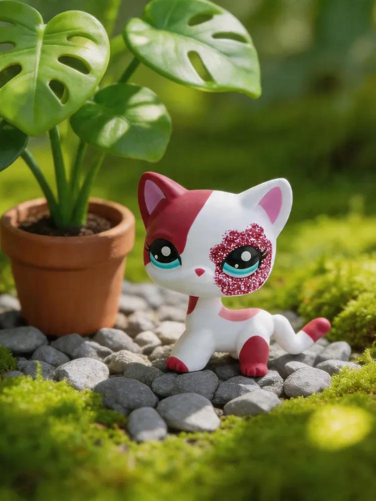 Pet Shop # 2291, lps toys, Shorthair cat, gift for girl (With packaging bag)