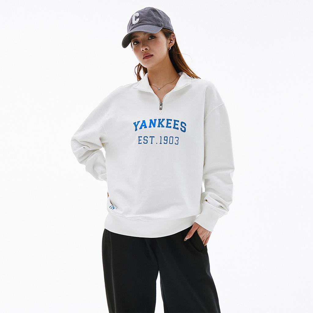 New MLB Varsity New York Yankees Sweatshirts Unisex White 3AMTV0341-50CRS