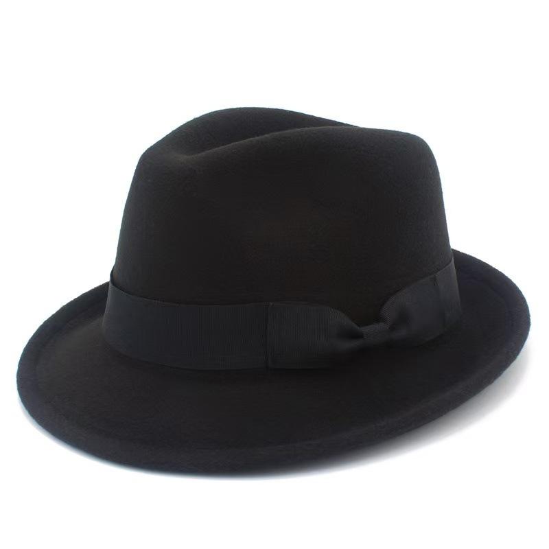 Popular European and American Fashion Versatile Top Hat British Style Jazz Hat Retro Felt Hat Top Hat
