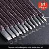 Tungsten Steel Seal Carving and Engraving Knife Set with Hard Alloy Blades for Wood and Stone