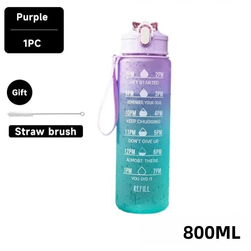 1 litre su şişesi motivasyon spor su şişesi sızdırmaz içme şişeleri açık seyahat spor salonu Fitness testiler mutfak için