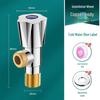 Universal 4-Point All-Copper Angle Valve for Hot/Cold Water, Stainless Steel Household Water Heater/Toilet Switch