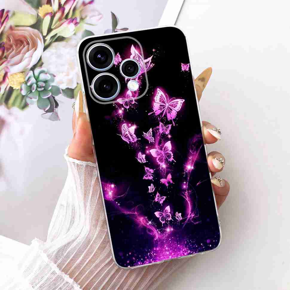 Para Oppo Reno15 5G Funda Flor Colorida Silicona Suave Cubierta Trasera Para Oppo Reno15 Reno 15 5G CPH2825 Carcasa de Teléfono Fundas