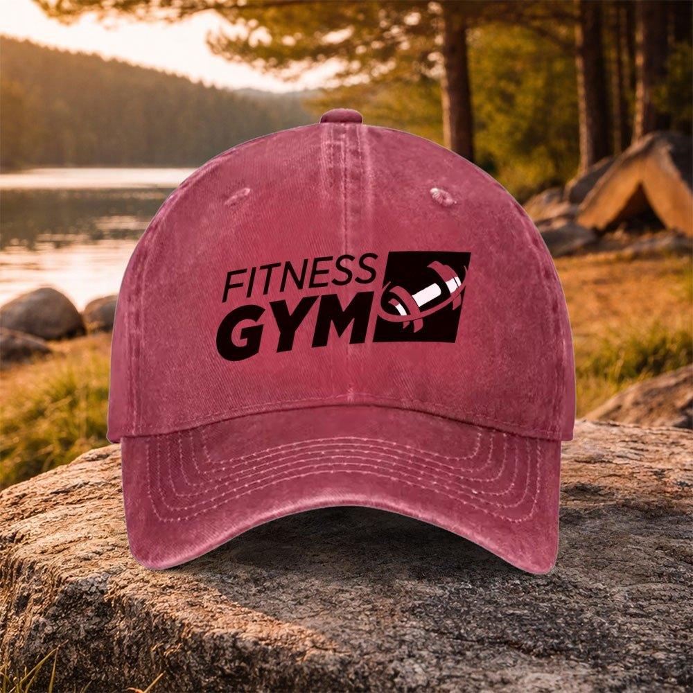 pc Casual AllMatch Gym Dumbbell Print Washed Baseball Cap Suitable for Golf Casual Wear And Outdoor Activities Unisex Golf