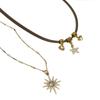 Stylish Sun and Moon Pendant Necklace Clavicle Chain Choker Necklaces Women's Charm Unique Jewelry Gift for Women