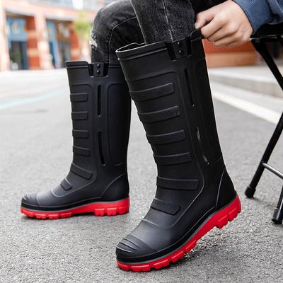 Bottes d'extérieur pour hommes pour couples Chaussures de pluie hautes Galoches imperméables Mari Pêche Travail Jardin Bottes de pluie Femmes Hommes Chaussures en caoutchouc