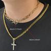 Fashionable Women's Necklace + Cross Pendant, Unisex - Layered Necklace Set Minimalist Jewellery Gift 18-24 Inches Gift Jeweller