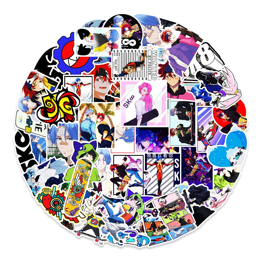 50 SK8 Graffiti Stickers Balance Bike Bike Mobile Phone Kettle Decoration Stickers