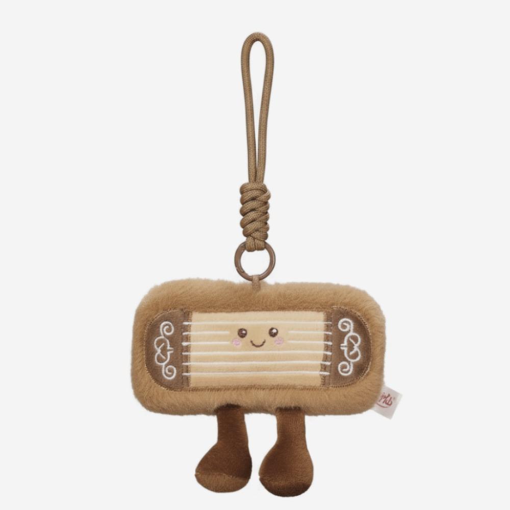 Simulated Instrument Plush Toy Keychain Stuffed Guzheng Plush Pendant  Christmas Gift Guzheng