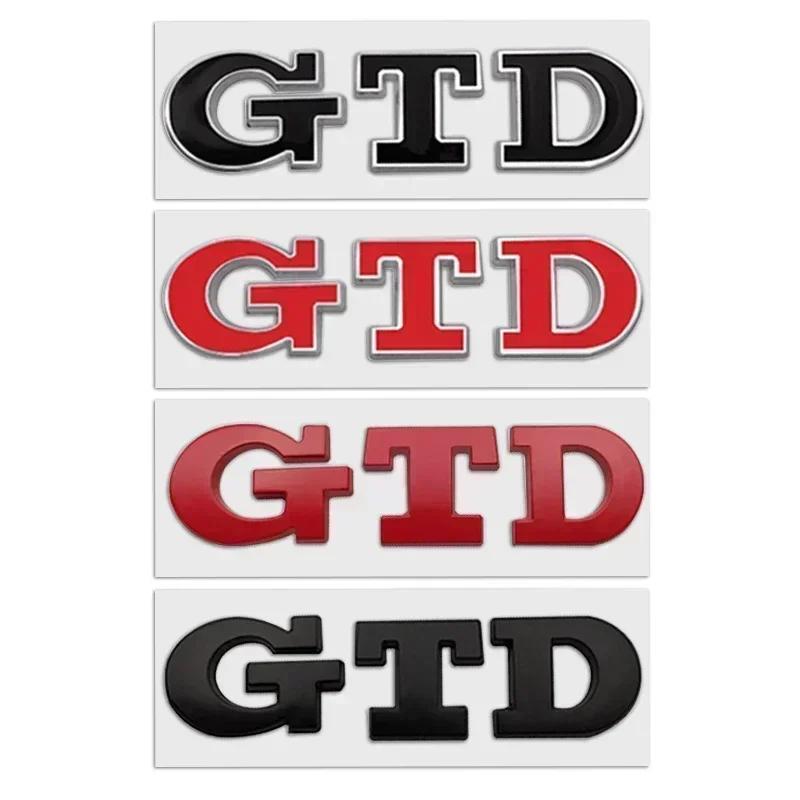 New GTD Emblem 3D Metal Car Sticker Tailgate Badge Sticker Decal For Volkswagen VW Polo Golf 5 6 7 Passat Scirocco GTD Acce