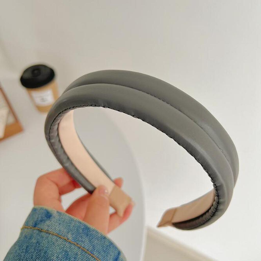 PROLY New Fashion Headband For Women PU Solid Hairband Casual Autumn Turban Girls Hair Accessories