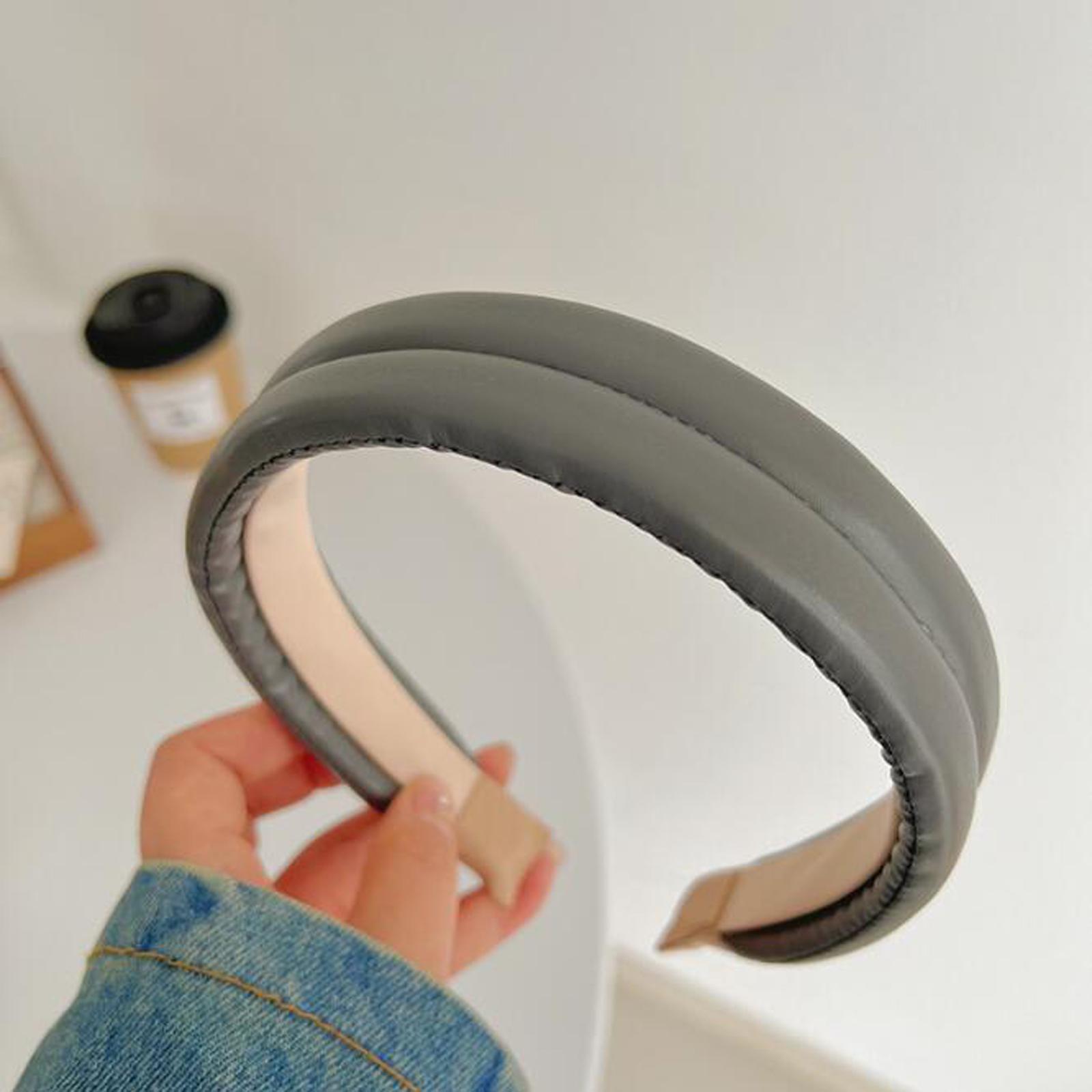 

PROLY Новая Модная Повязка на Голову Для Женщин ПУ Сплошная Повязка для Волос Повседневный Осенний Тюрбан Аксессуары для Волос для Девочек