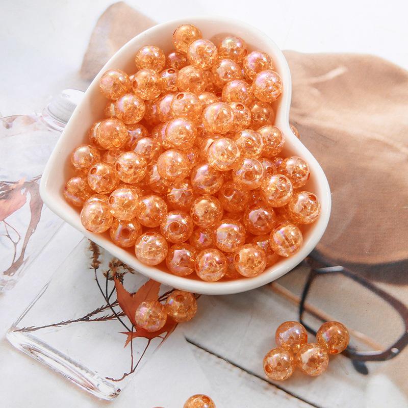 Acrylic AB Crushed Flower Bubble Round Beads for DIY Bracelet Jewelry Making