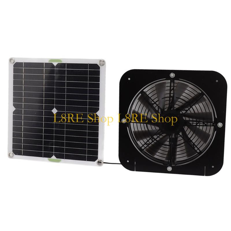 L8RE Monocrystalline Solar Panel Greenhouses Ventilation Pet House Exhaust Fan