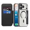 3in1 Business Leather Flip Magnetic Case for iPhone 17 16 15 14 Pro Max Card Wallet Plating Clear Case For iPhone 16 15 14 Air