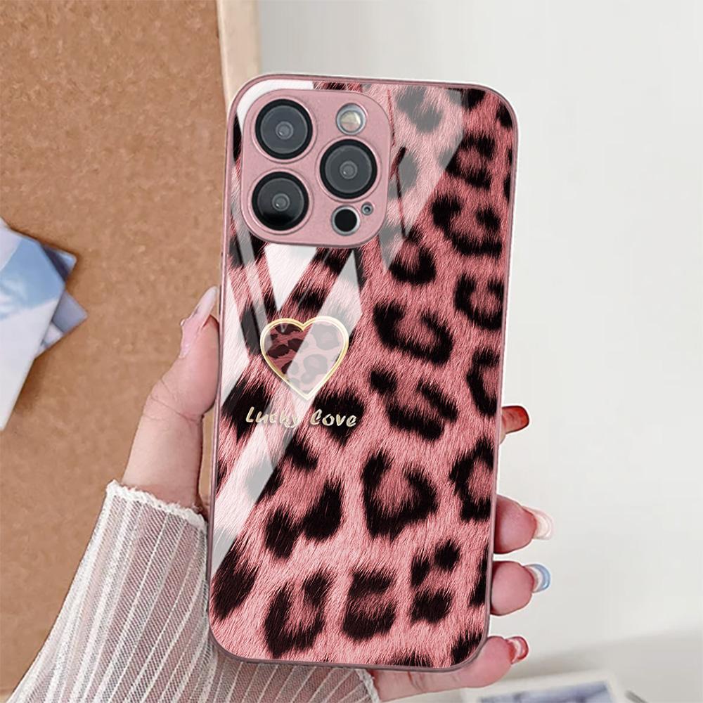 Leopardenmuster Handyhülle Für Samsung A56 5g A17 A55 A16 Hülle S24 S23 S25 Ultra A26 A54 A36 A53 A25 A15 A24 Gehärtetes Glas Cover