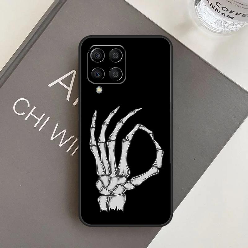 Skelett Mittelfinger Hülle Für Samsung Galaxy M32 M52 M12 M13 M23 M33 M53 M14 M34 M54 M20 M30s M31s M31 M51 Abdeckung