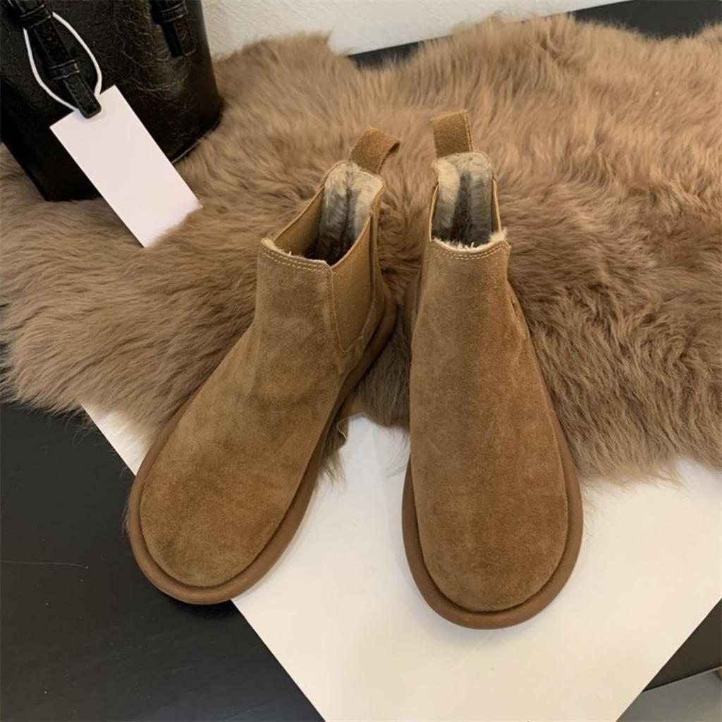 Snow Boots, Women's Warm Boots, Cotton Shoes, Suede Shoes, Thick Shoes, Martin Boots, Short Boots