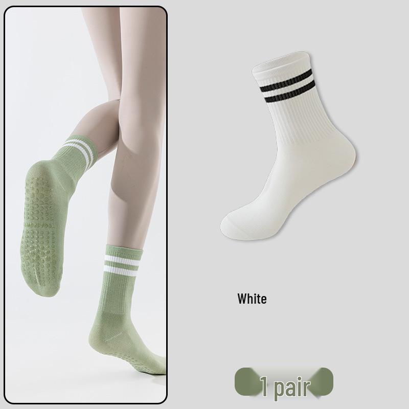 Women's Non-Slip Mid-Calf Yoga Socks for Dance, Pilates & Fitness