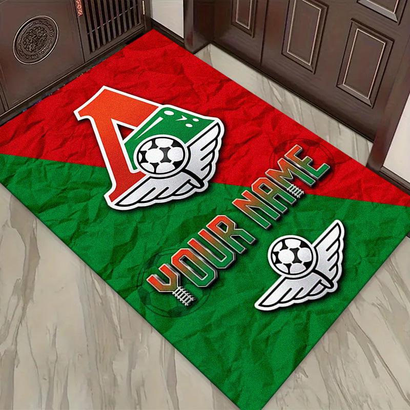 Name Custom FC Lokomotiv Moscow Carpet Rug for Living Room Bedroom Home Sofa Decoration,Kids play Non-slip Floor Mat