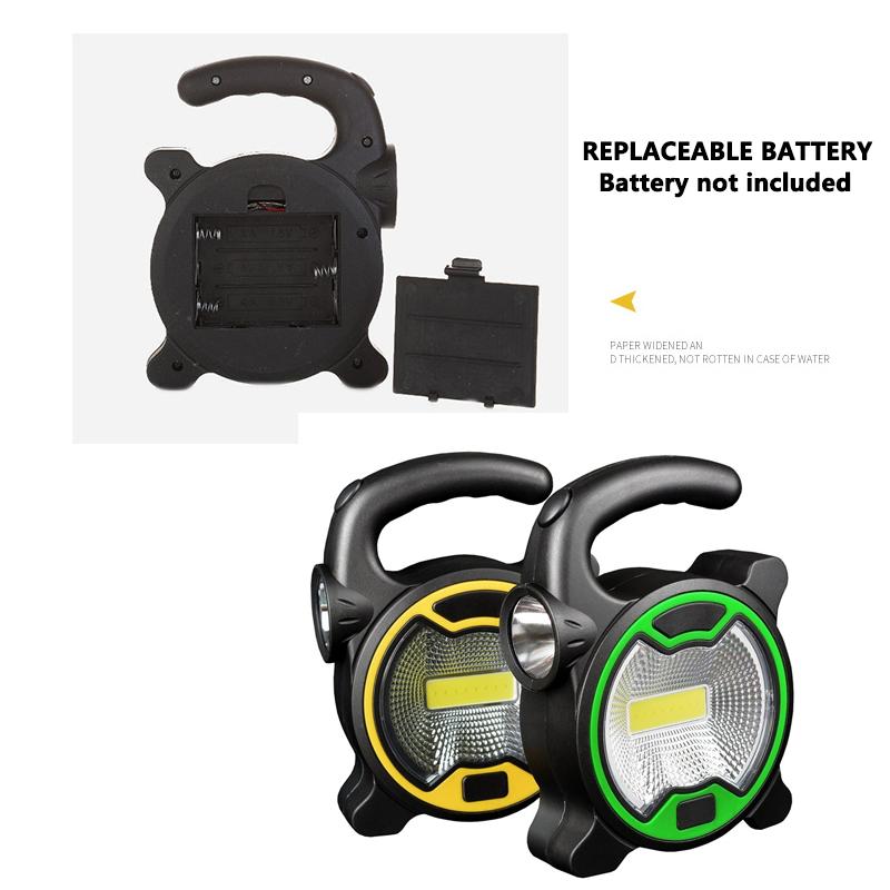 Mini Portable Work Light Battery Powered Handheld Lantern Super Bright Flashlight Outdoor Tent Camping Lights Without Battery