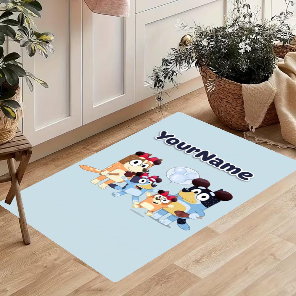 Bluey Customize Your Name Kitchen Rug Runner Rug Laundry Mat Hallway Entryway The Best Gift Choice