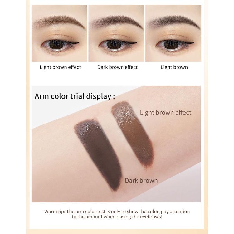 GECOMO Air Cushion Augenbrauen-Farbcreme, wasserfest, schweißhemmend, 2 Farben