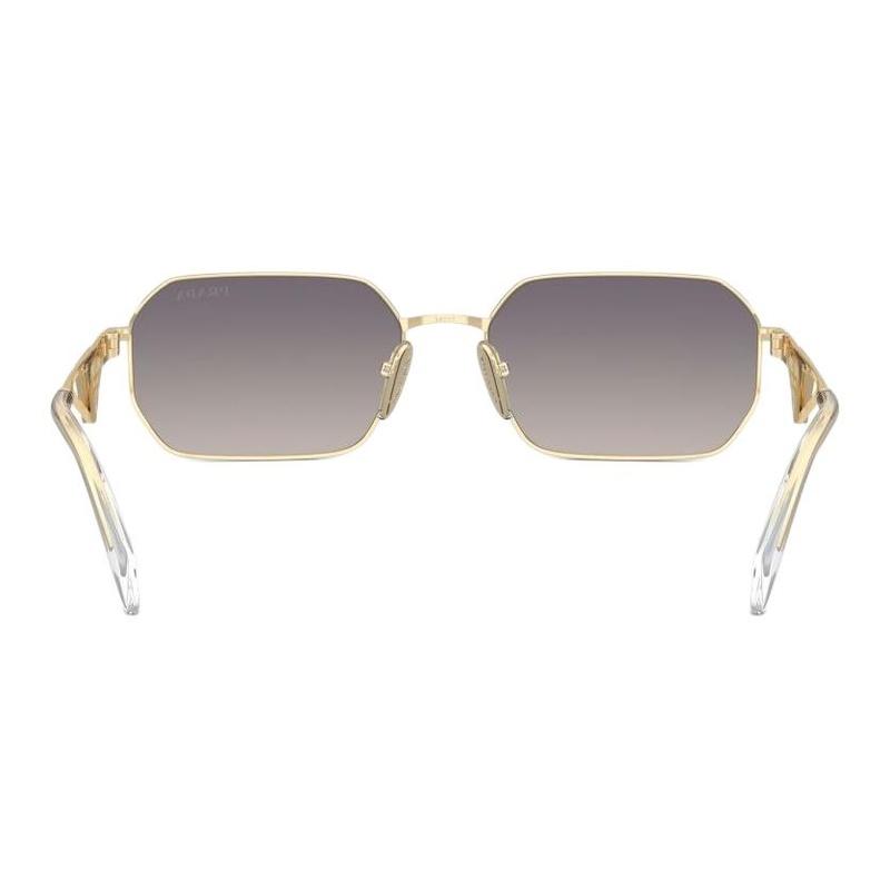 Prada Logo Temples Irregular Sunglasses Unisex Couple Style Gold