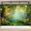 Fairy Tale Enchanted Forest Backdrop Photography Wonderland Dreamy Jungle Mushroom Baby Birthday Party Backgrounds Decor Prop