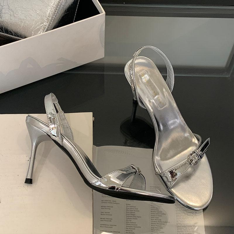 Mode 2025 Neue Elegante Damen Sandalen mit Absatz Schuhe Damen Slipper Schuhe Mode Rund Party Damen High Heels Sandalen Pumps Schuhe