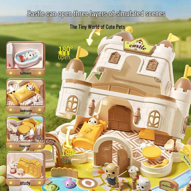 Magnetic Pet Castle Role-Play Toy for Kids 3-6 - Perfect Children's Day Gift